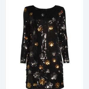 Milly Selene 3D Floral Sequin Minidress